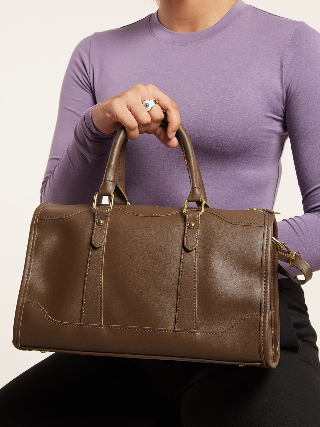 Premium Large Capacity Tote Bag - Structured Work & Travel Handbag with Phone Pocket
