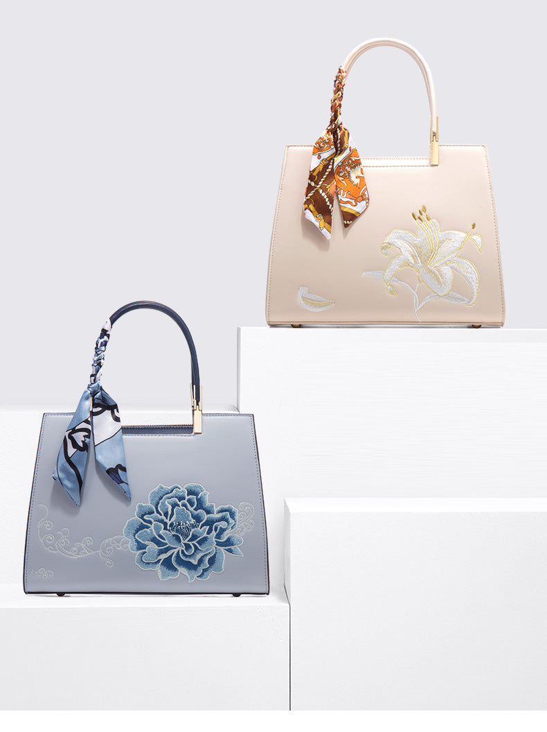 Heritage Coral Luxury Bracelet - Enamel & Gold Leather Bag