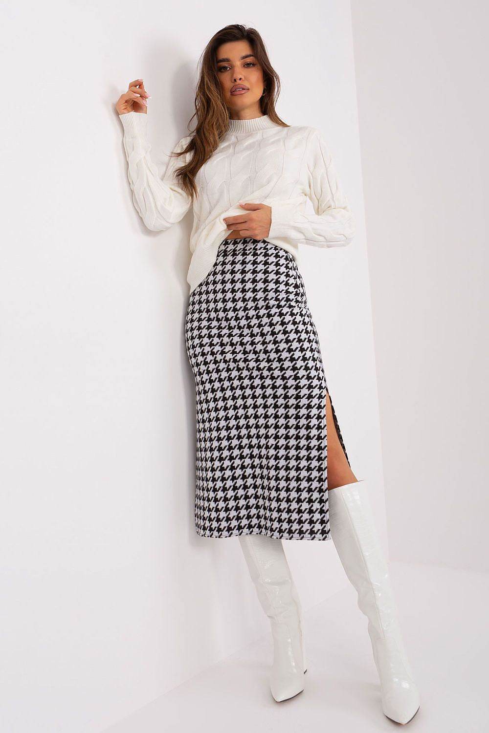 Comfortable Midi Skirt with Peplum Pattern - INDIEZ COUTURE