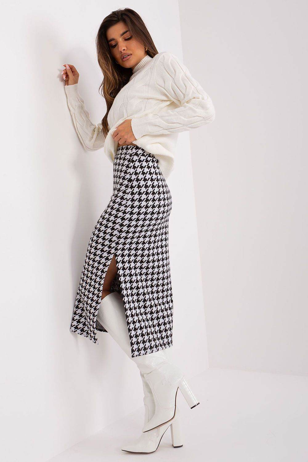 Comfortable Midi Skirt with Peplum Pattern - INDIEZ COUTURE