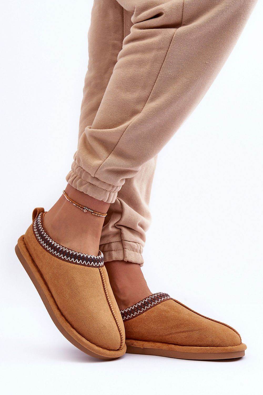 Eco-Suede Slip-On Slippers with Thick Fur - INDIEZ COUTURE