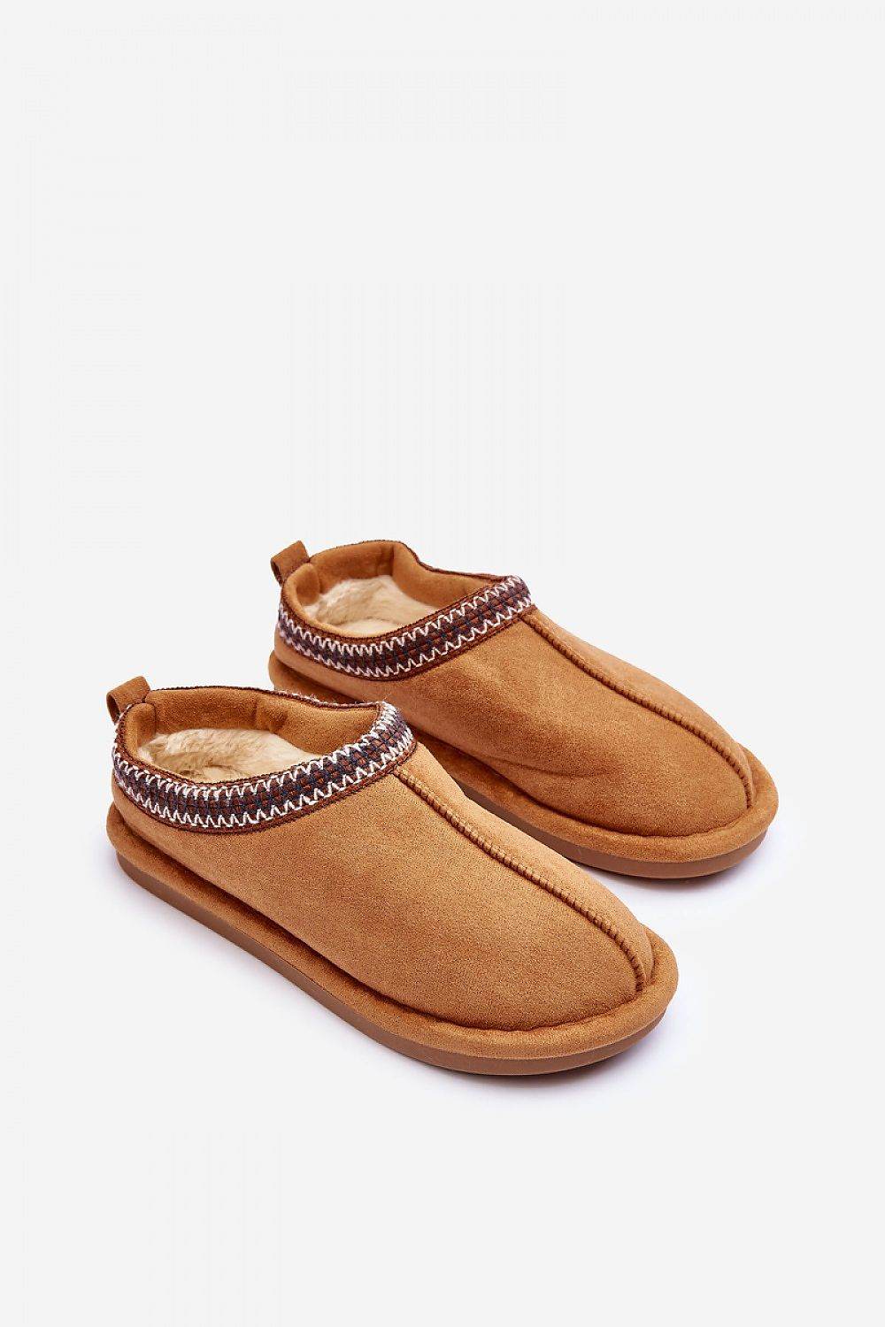 Eco-Suede Slip-On Slippers with Thick Fur - INDIEZ COUTURE