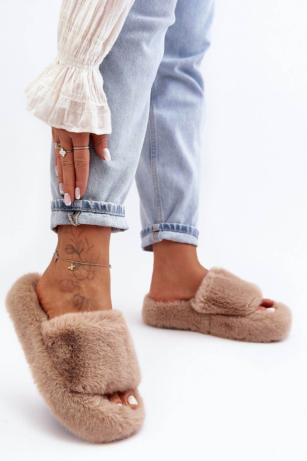Eco-Friendly Women's Slip-On Slippers with Rubber Sole - INDIEZ COUTURE