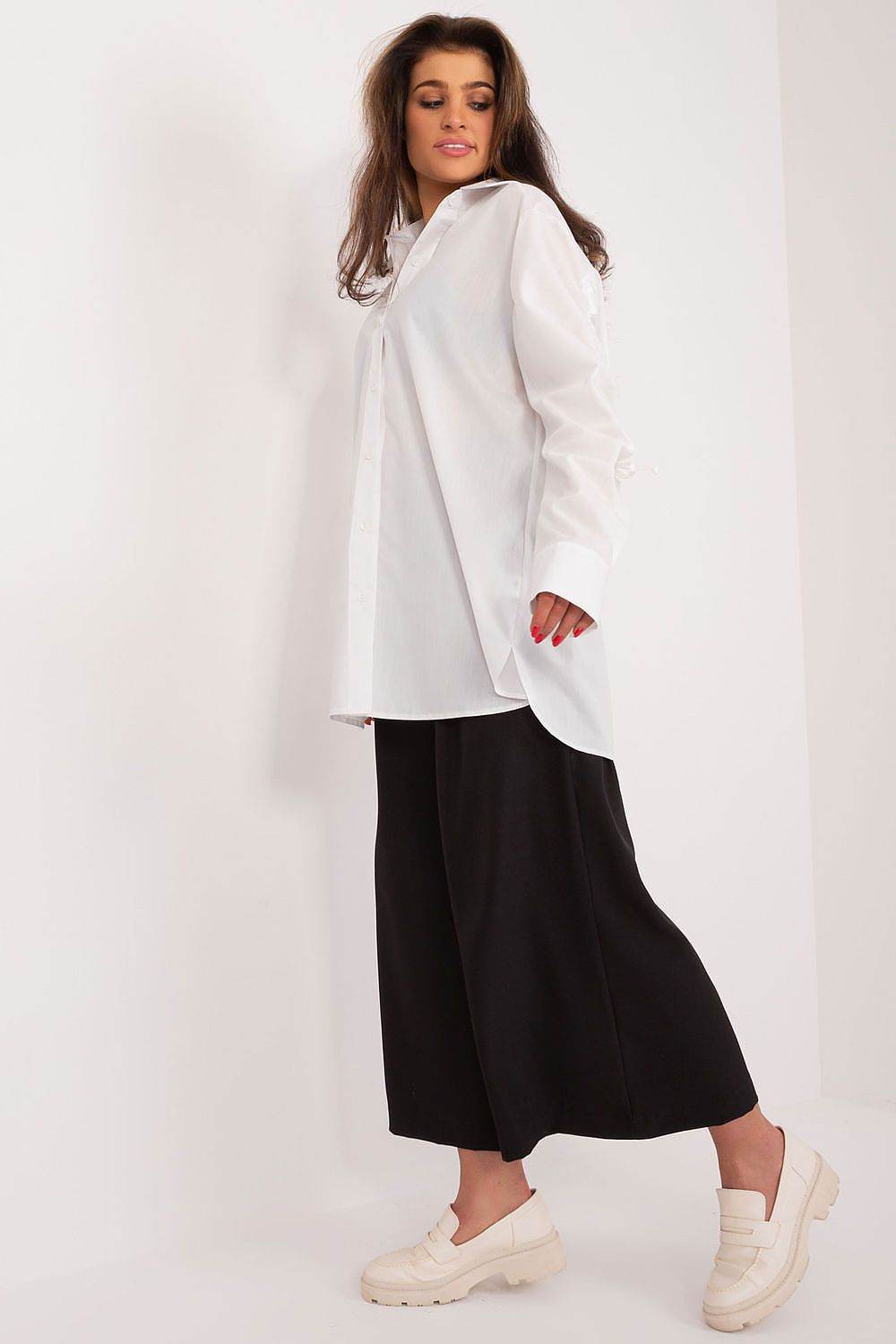 Casual Long Sleeve Shirt with Decorative Ribbing - INDIEZ COUTURE
