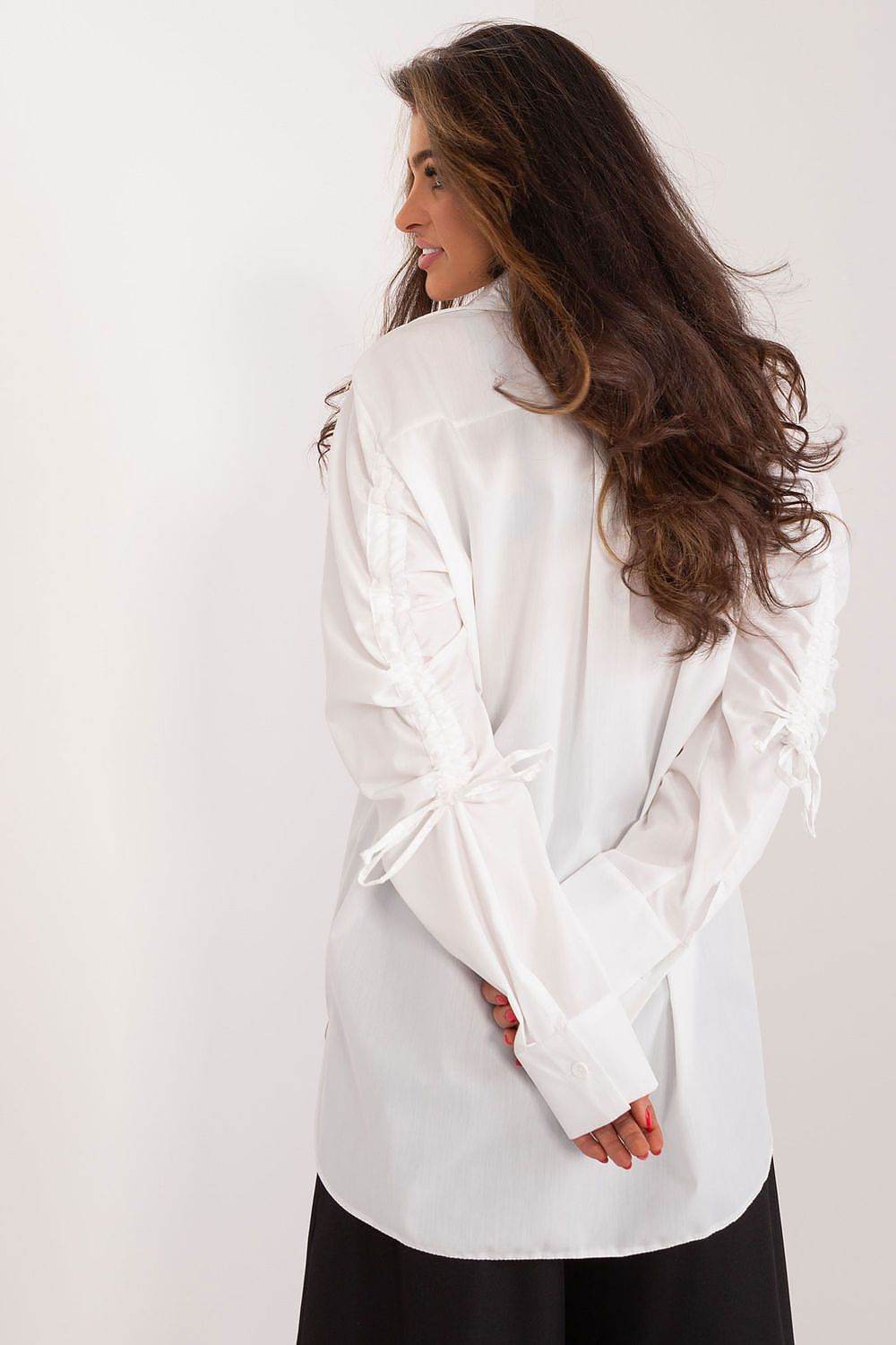 Casual Long Sleeve Shirt with Decorative Ribbing - INDIEZ COUTURE