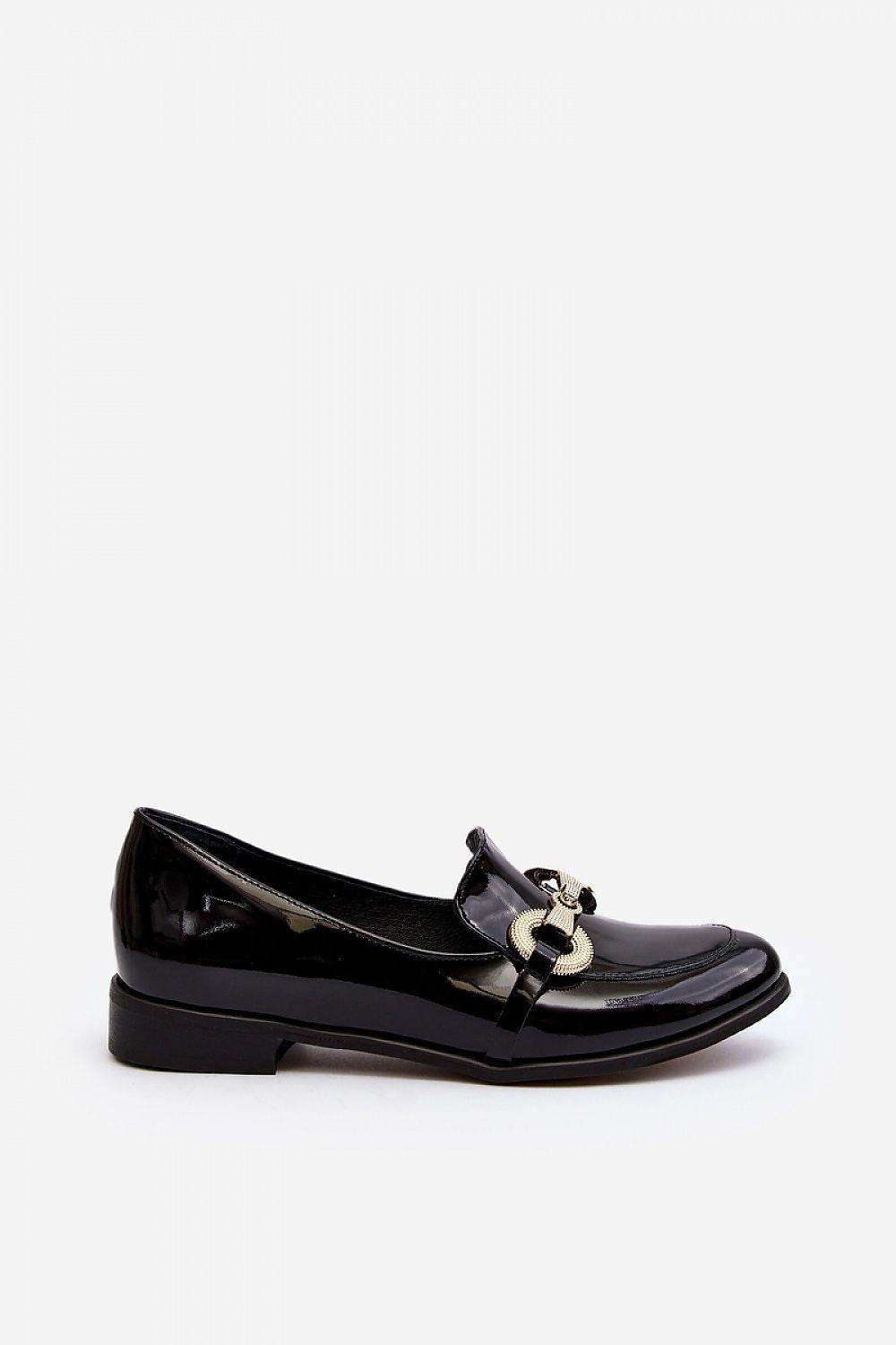 Elegant Women's Leather Moccasins with Gold Detailing - INDIEZ COUTURE