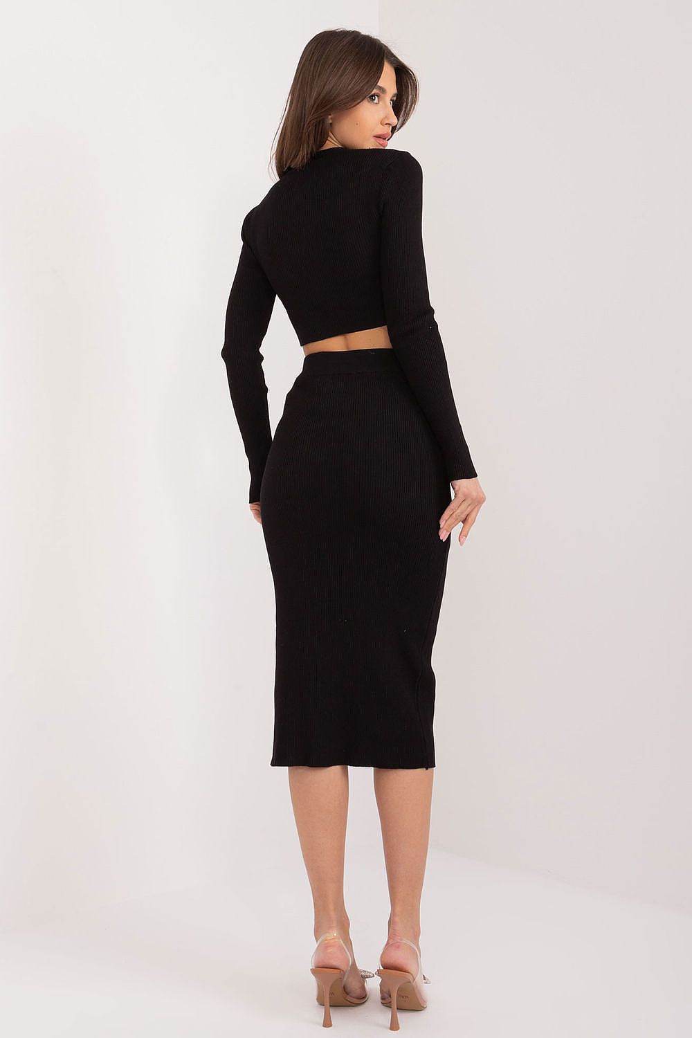 Casual Two Piece Sweater and Midi Skirt Set - INDIEZ COUTURE