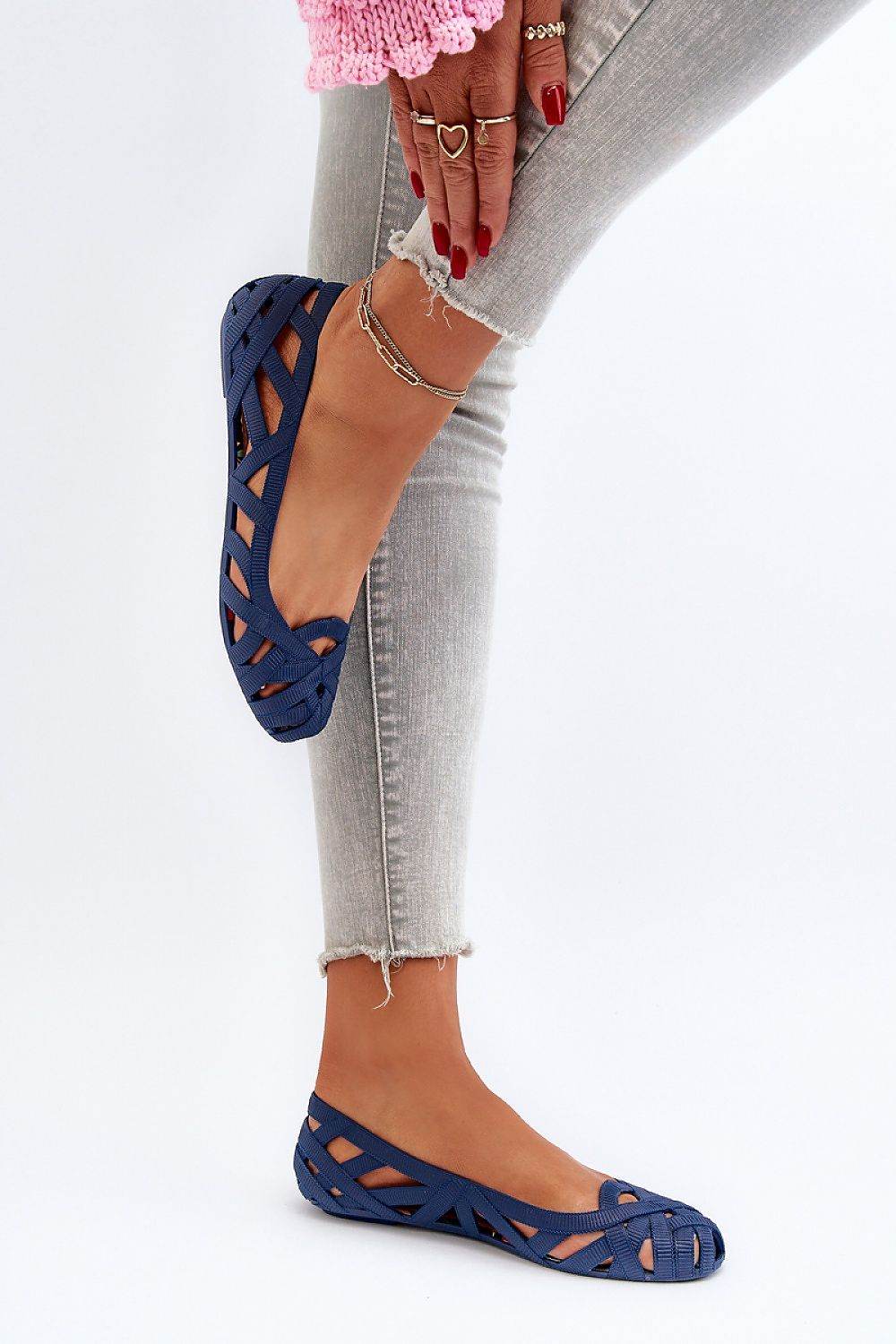 Comfortable Ballet Flats with Stylish Striped Design - INDIEZ COUTURE