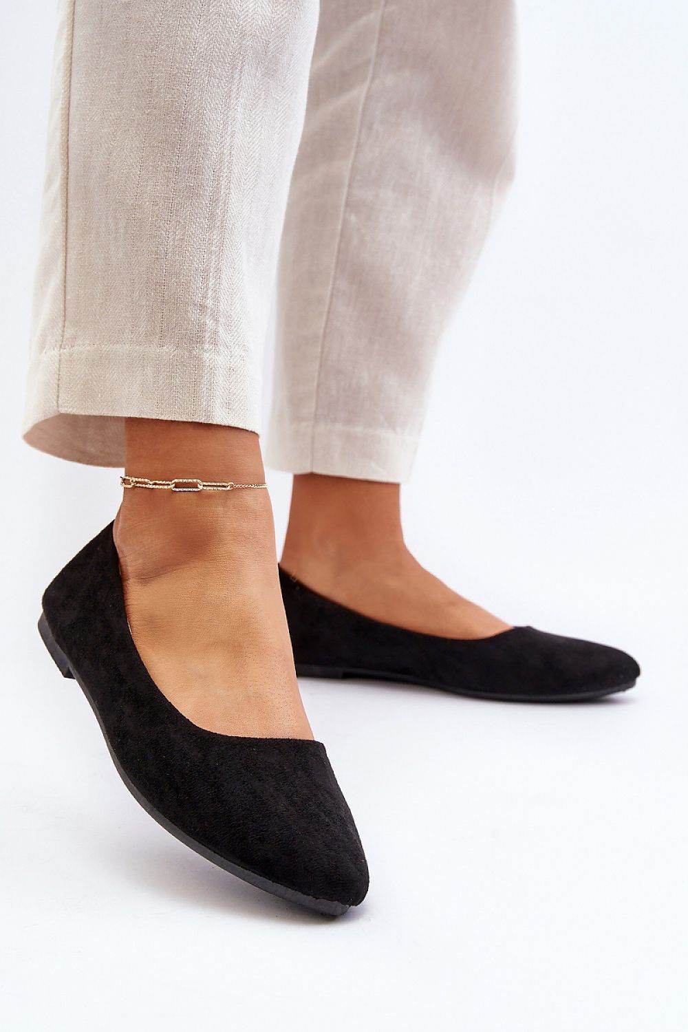 Classic Ballerina Flats with Eco-Suede Comfort - INDIEZ COUTURE