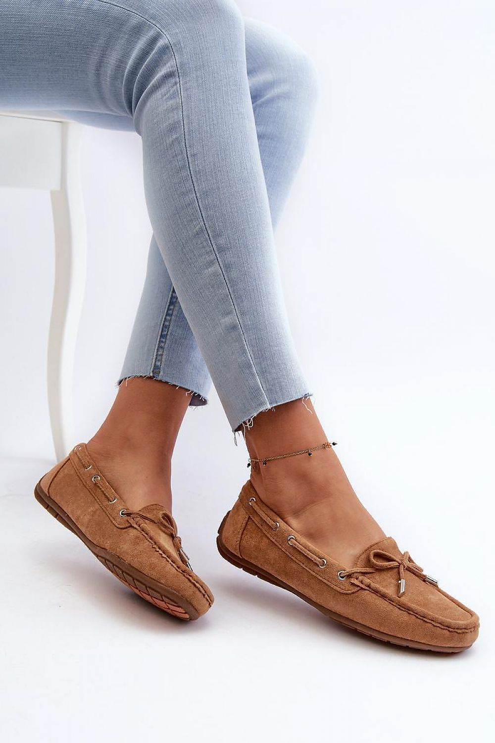 Eco-Suede Women's Moccasins with Decorative Bow - INDIEZ COUTURE
