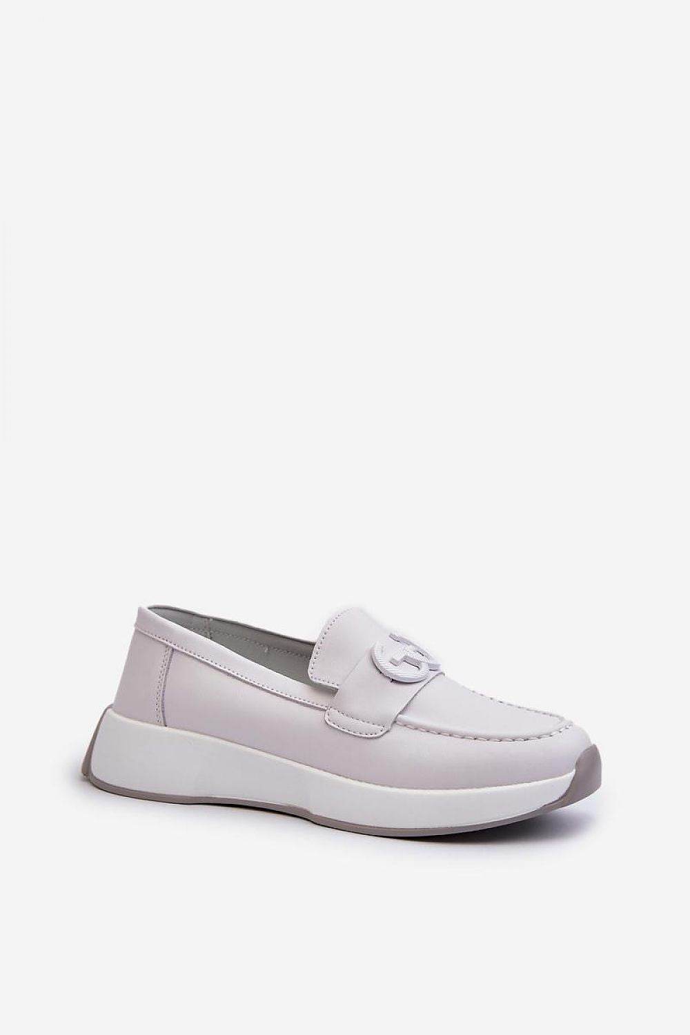 Elegant Women's Leather Moccasin with Decorative Detail - INDIEZ COUTURE