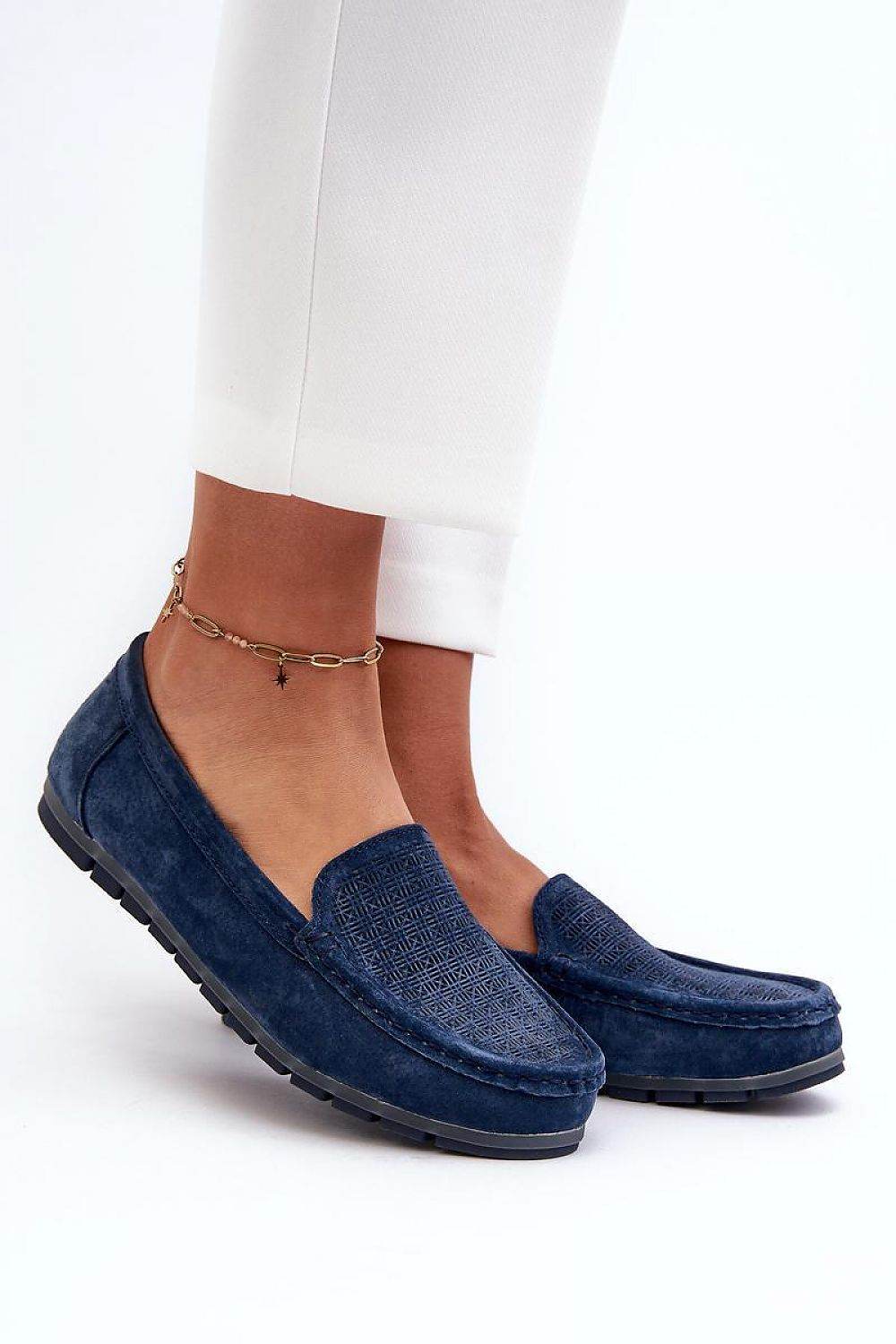 Women's Suede Moccasin Loafers with Soft Insole - INDIEZ COUTURE