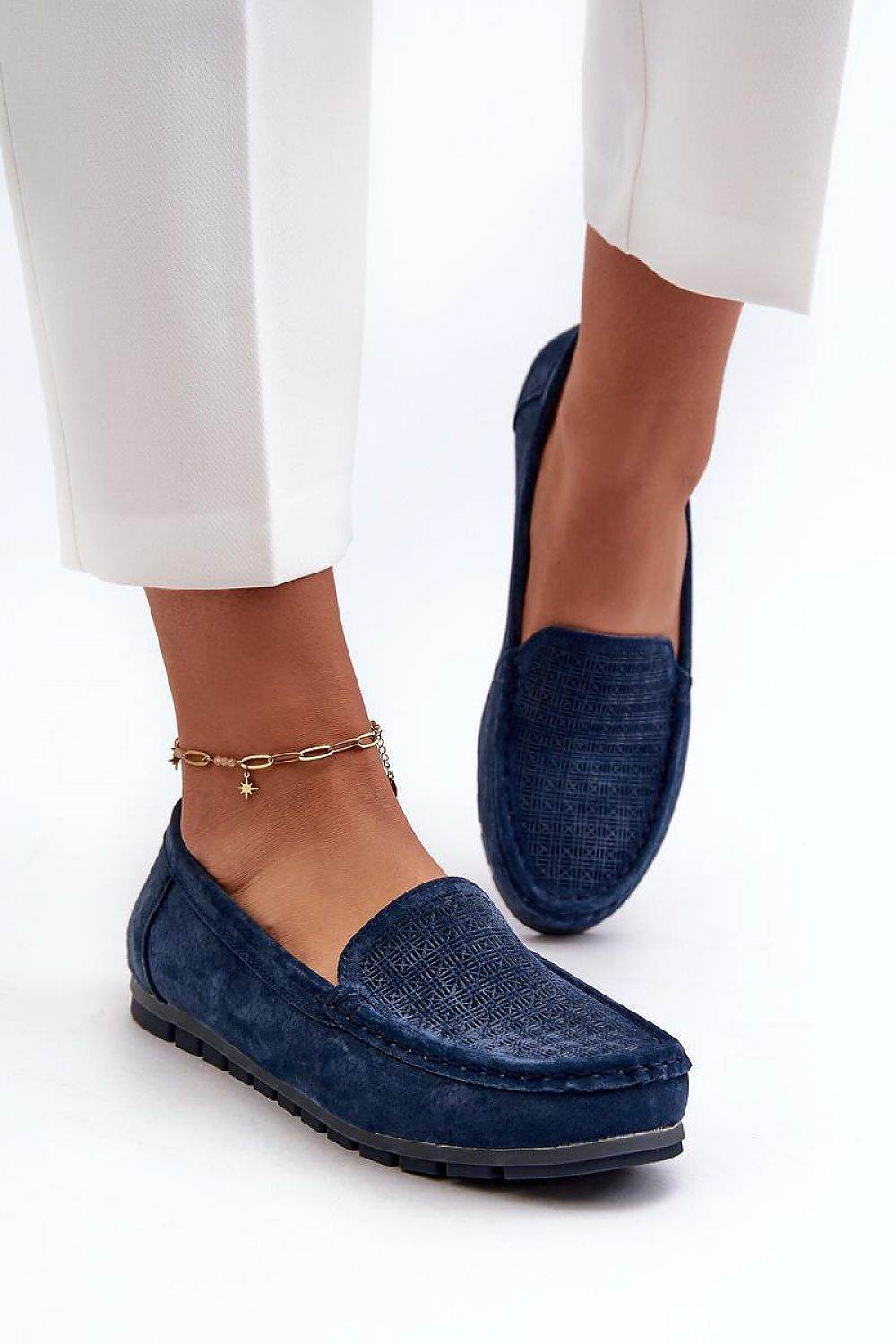 Women's Suede Moccasin Loafers with Soft Insole - INDIEZ COUTURE