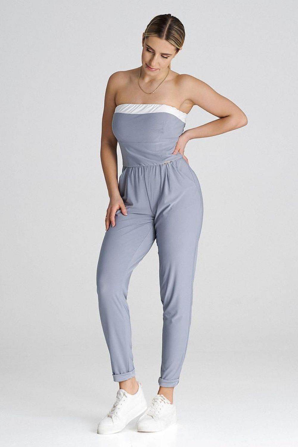 Chic Strapless Jumpsuit with Elegant Pleated Design - INDIEZ COUTURE