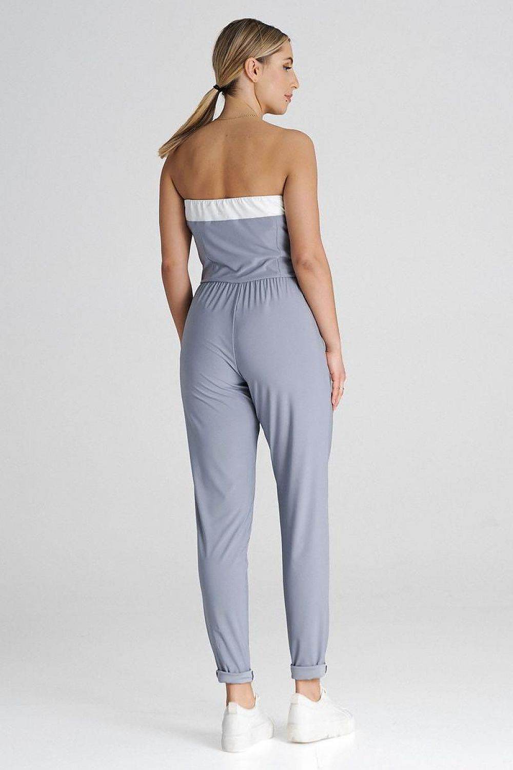 Chic Strapless Jumpsuit with Elegant Pleated Design - INDIEZ COUTURE