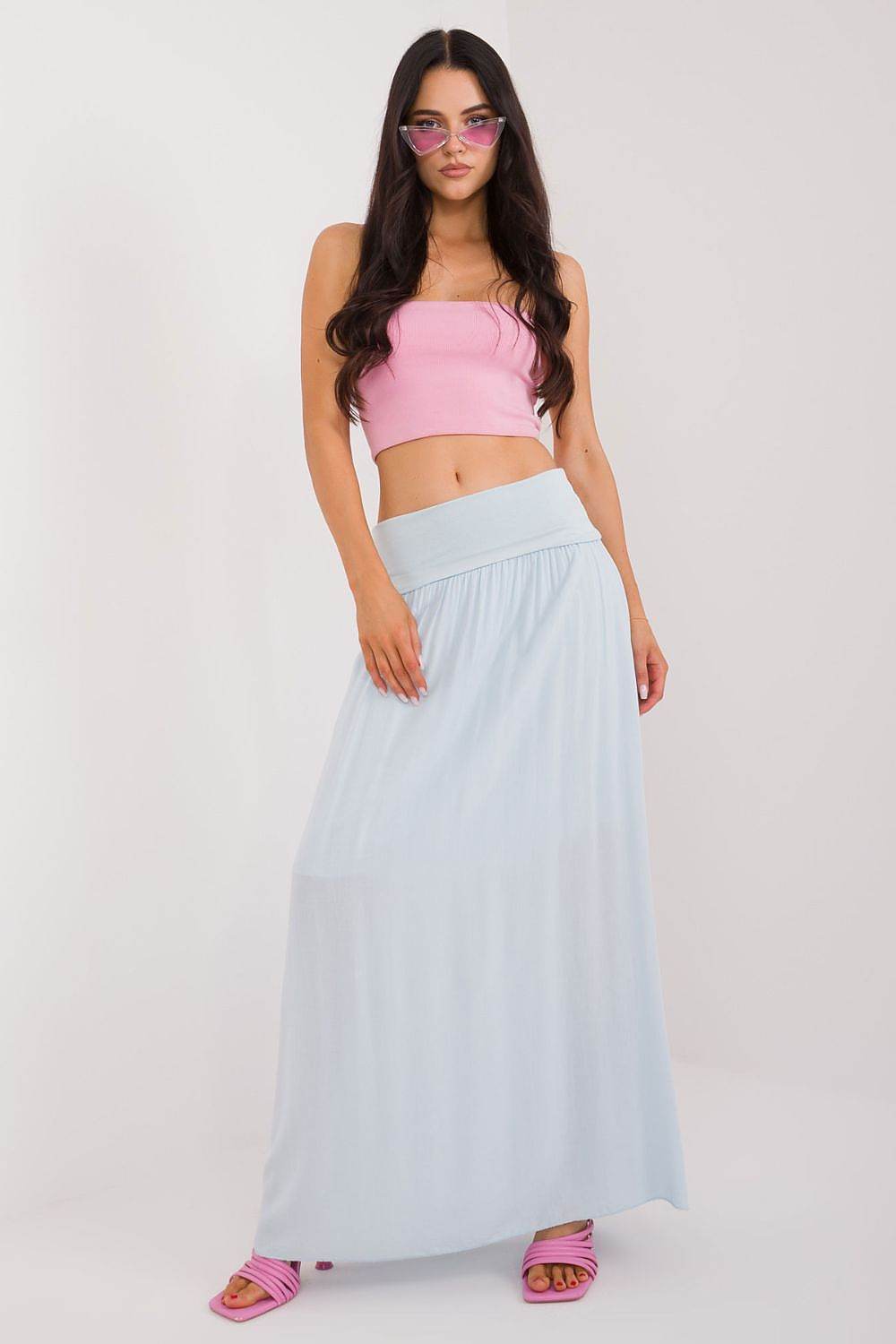 Elegant Casual Maxi Skirt with Decorative Creases - INDIEZ COUTURE