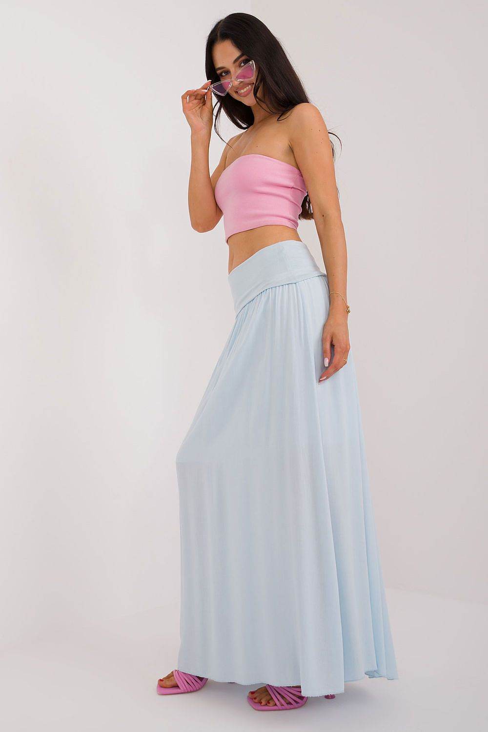 Elegant Casual Maxi Skirt with Decorative Creases - INDIEZ COUTURE