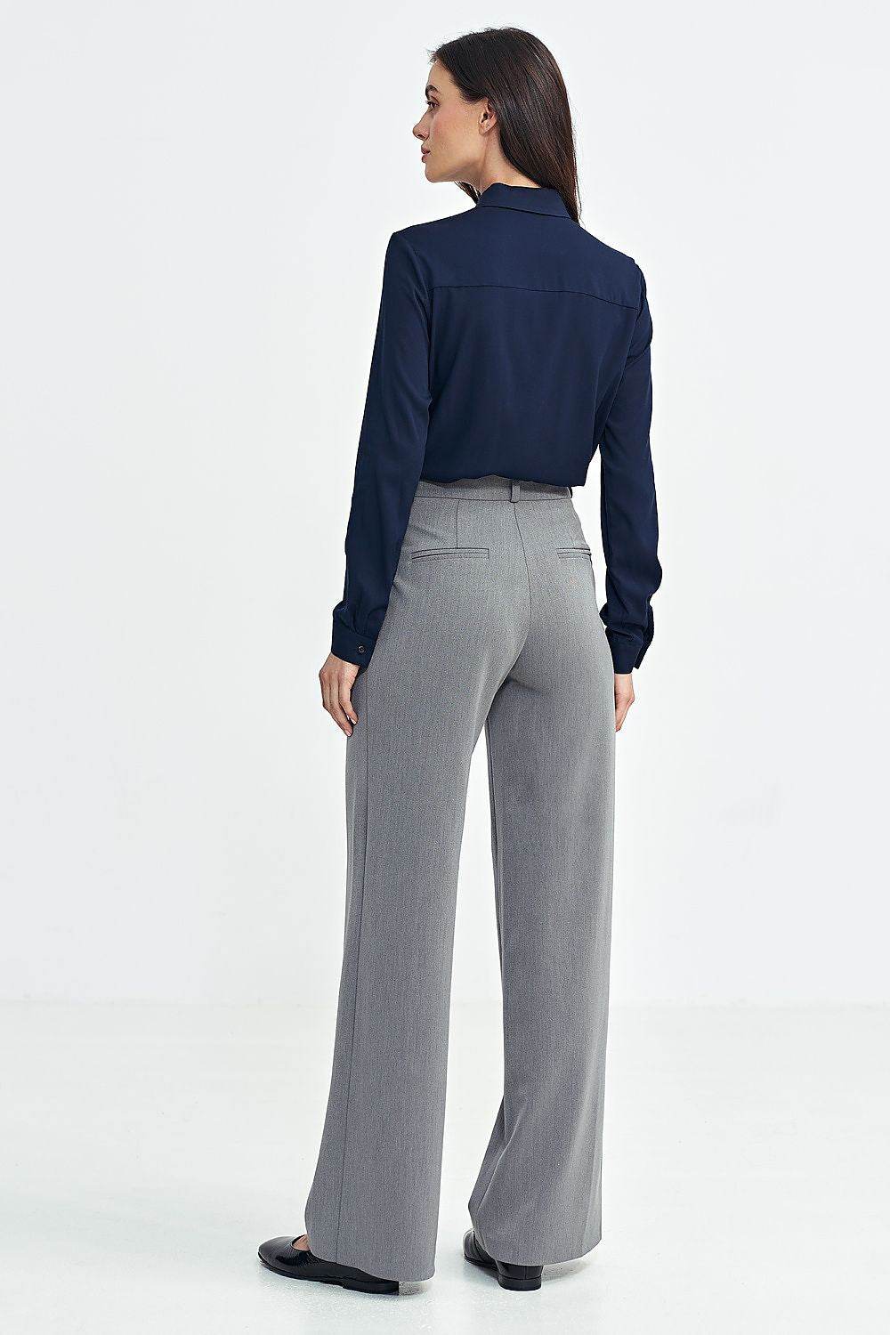 Women's Relaxed Fit Trousers with Elegant Pleats and Wide Leg Style - INDIEZ COUTURE