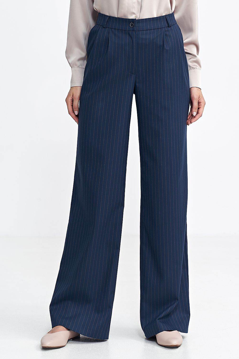 Women's Relaxed Fit Trousers with Elegant Pleats and Wide Leg Style - INDIEZ COUTURE