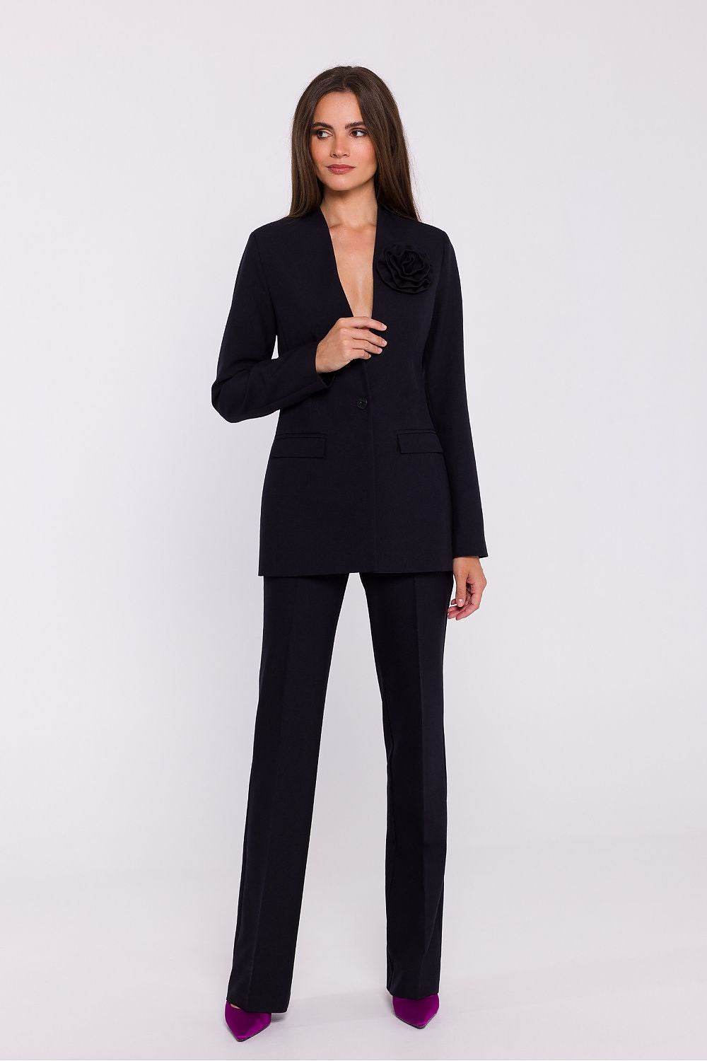 Elegant Women's Slim Fit Woven Jacket - INDIEZ COUTURE