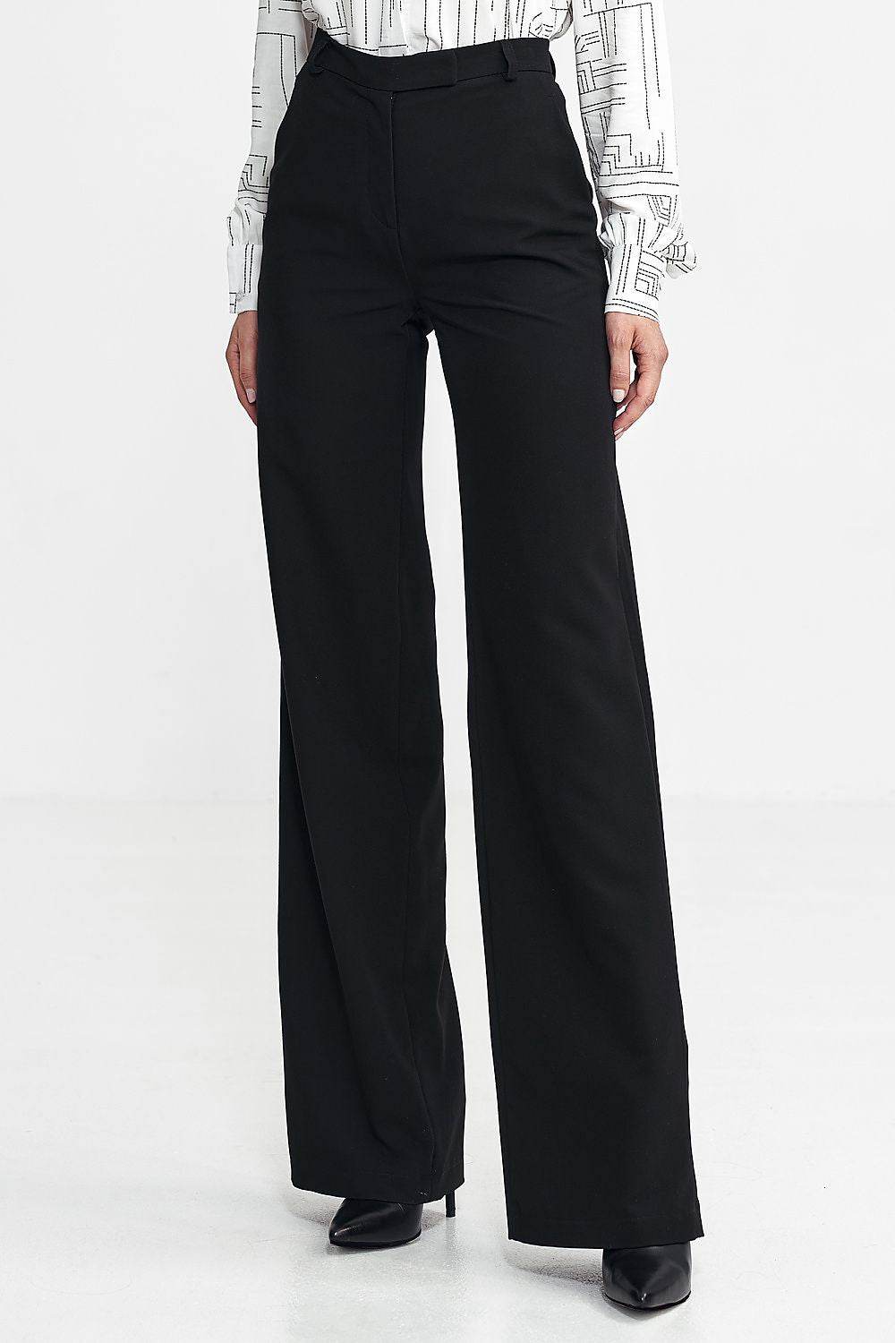 Women's High Waist Bootcut Trousers with Tennis-Style Stripes - INDIEZ COUTURE