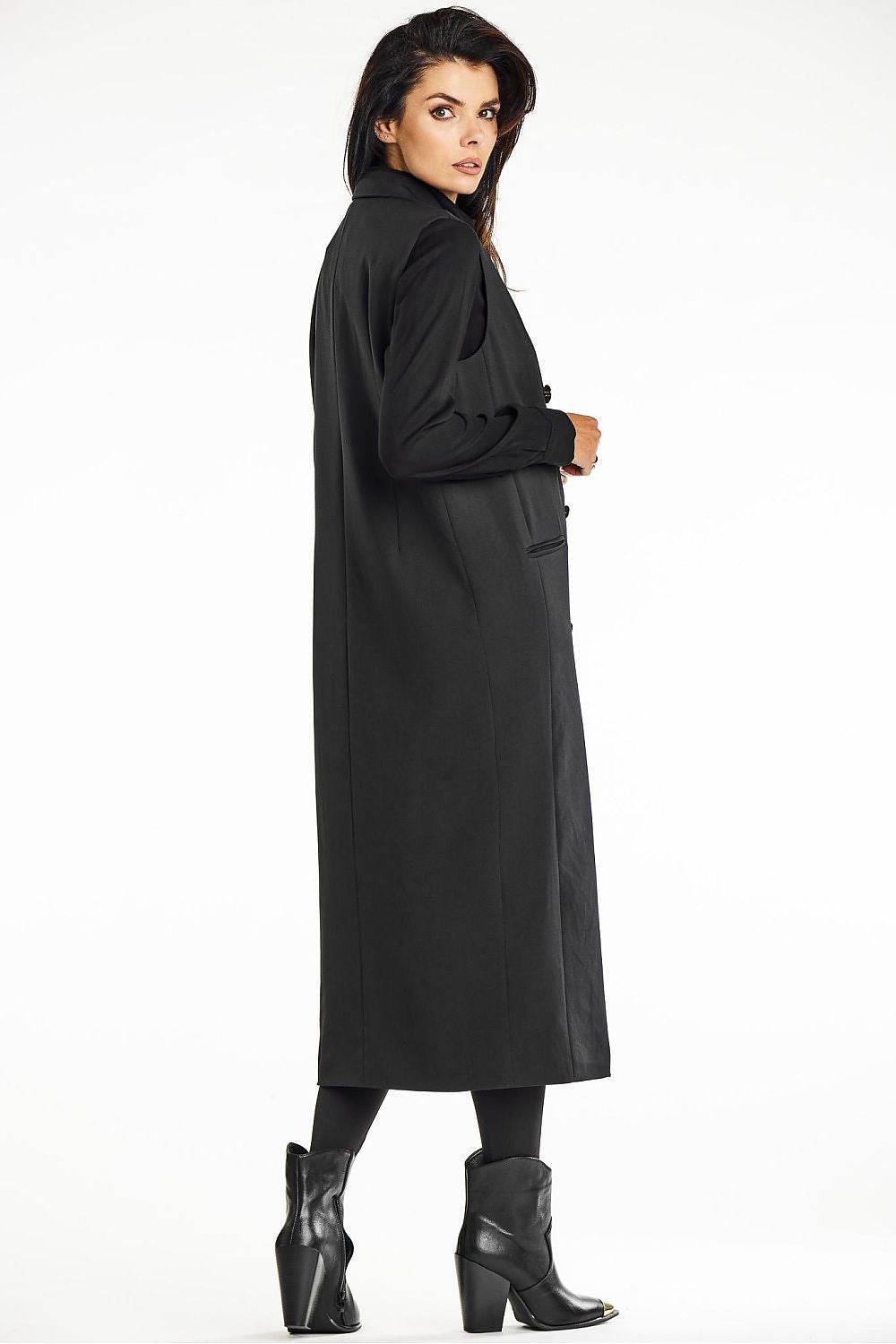Elegant Double-Breasted Maxi Vest for Women - INDIEZ COUTURE