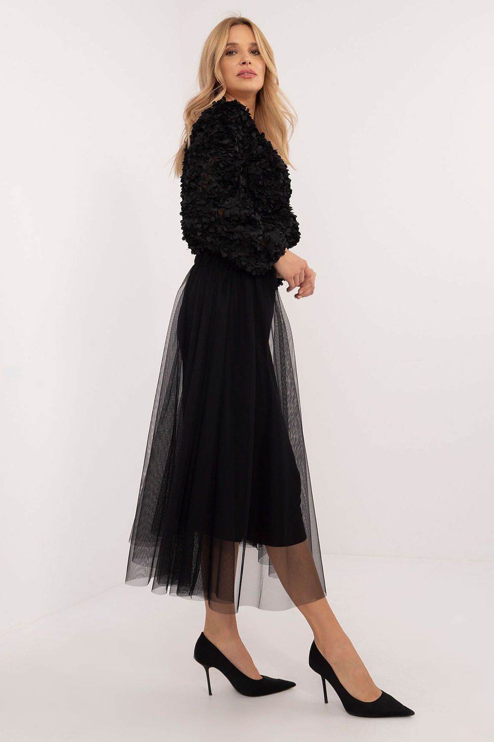 Lightweight Midi Flared Tulle Skirt for Everyday Wear - INDIEZ COUTURE