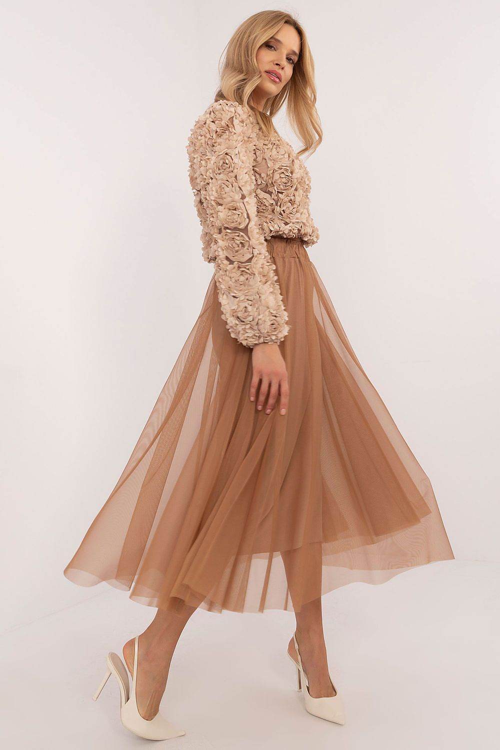 Lightweight Midi Flared Tulle Skirt for Everyday Wear - INDIEZ COUTURE