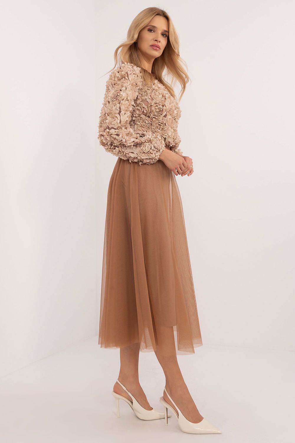 Lightweight Midi Flared Tulle Skirt for Everyday Wear - INDIEZ COUTURE