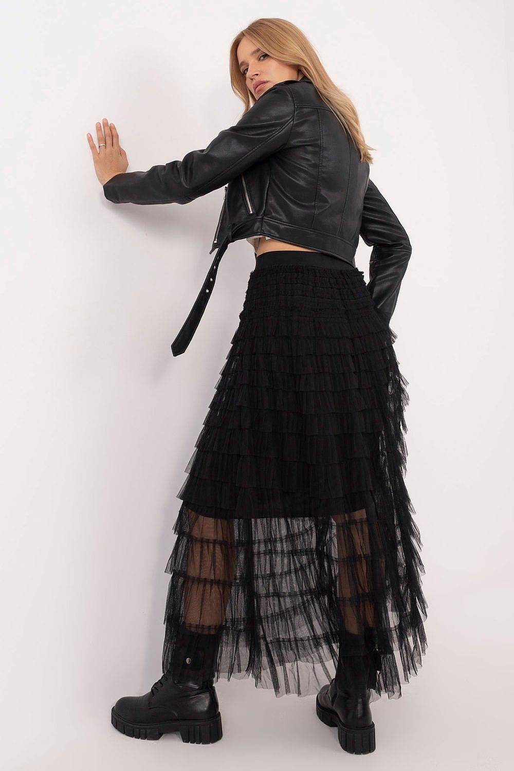 Elegant Midi Tulle Skirt with Ruffles - INDIEZ COUTURE