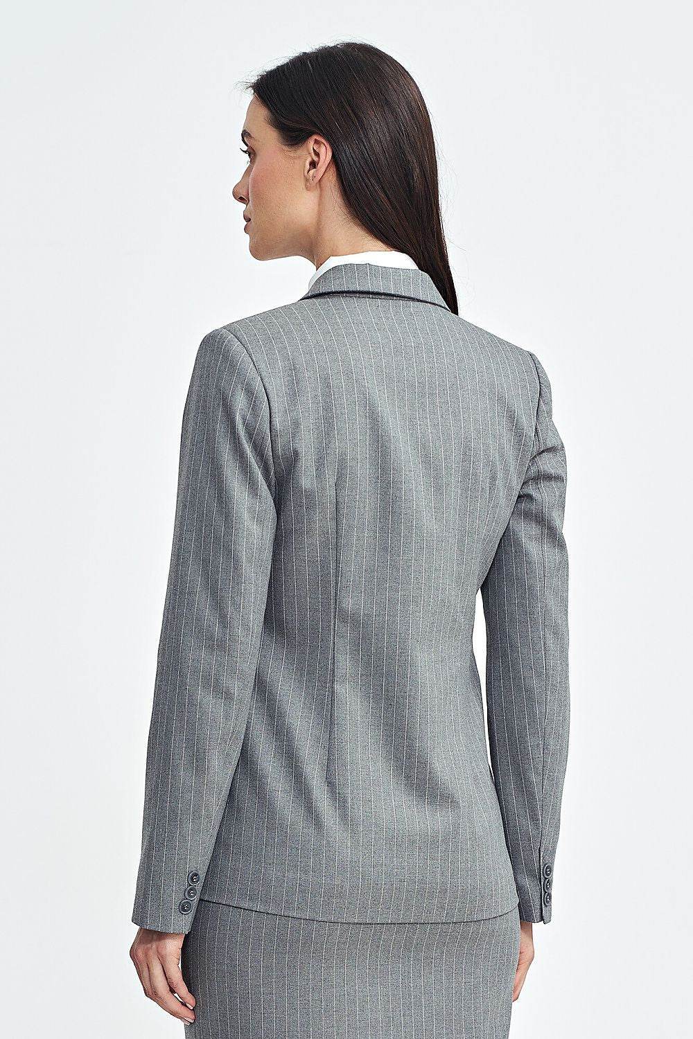 Tailored Fit Jacket with Classic Lapel Collar - INDIEZ COUTURE