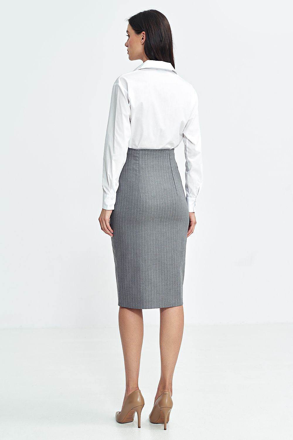 High Waist Tennis Stripe Skirt with Button Detail - INDIEZ COUTURE