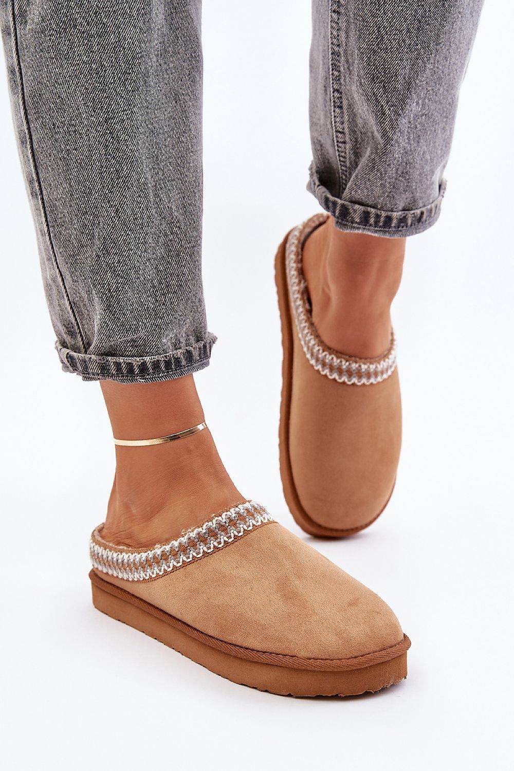 Comfortable Slippers with Soft Textile Lining - INDIEZ COUTURE