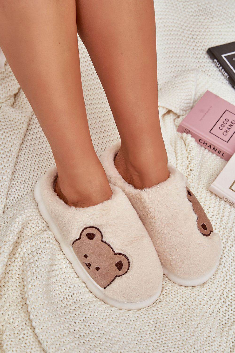 Women's Fur Slippers with Adorable Teddy Bears - INDIEZ COUTURE