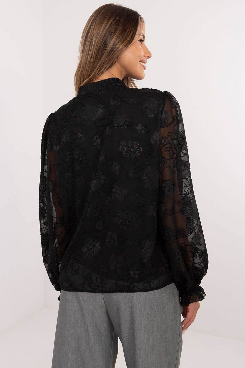 Elegant Long Sleeve Shirt with Subtle Decorative Embroidery - INDIEZ COUTURE