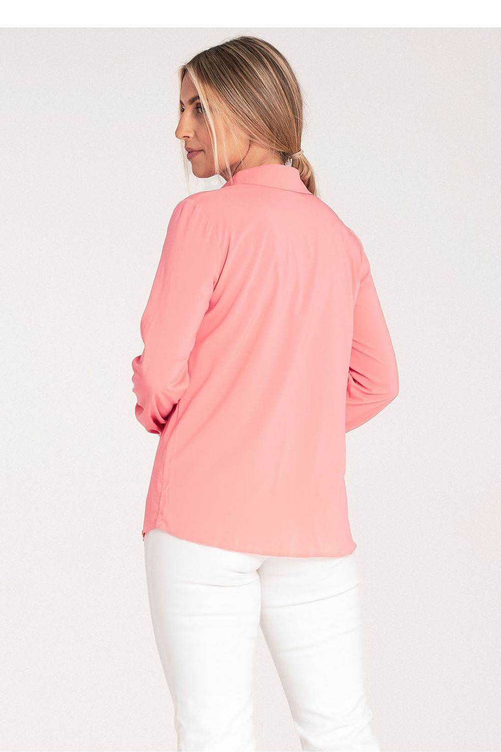 Classic Women's Long Sleeve Shirt with Decorative Snaps - INDIEZ COUTURE