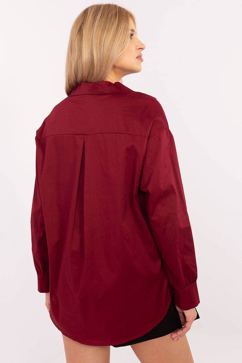 Casual Long Sleeve Cotton Shirt with Classic Collar and Button Fastening - INDIEZ COUTURE
