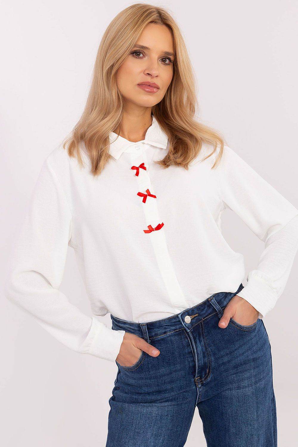 Elegant Long Sleeve Shirt with Classic Collar and Comfortable Fit - INDIEZ COUTURE