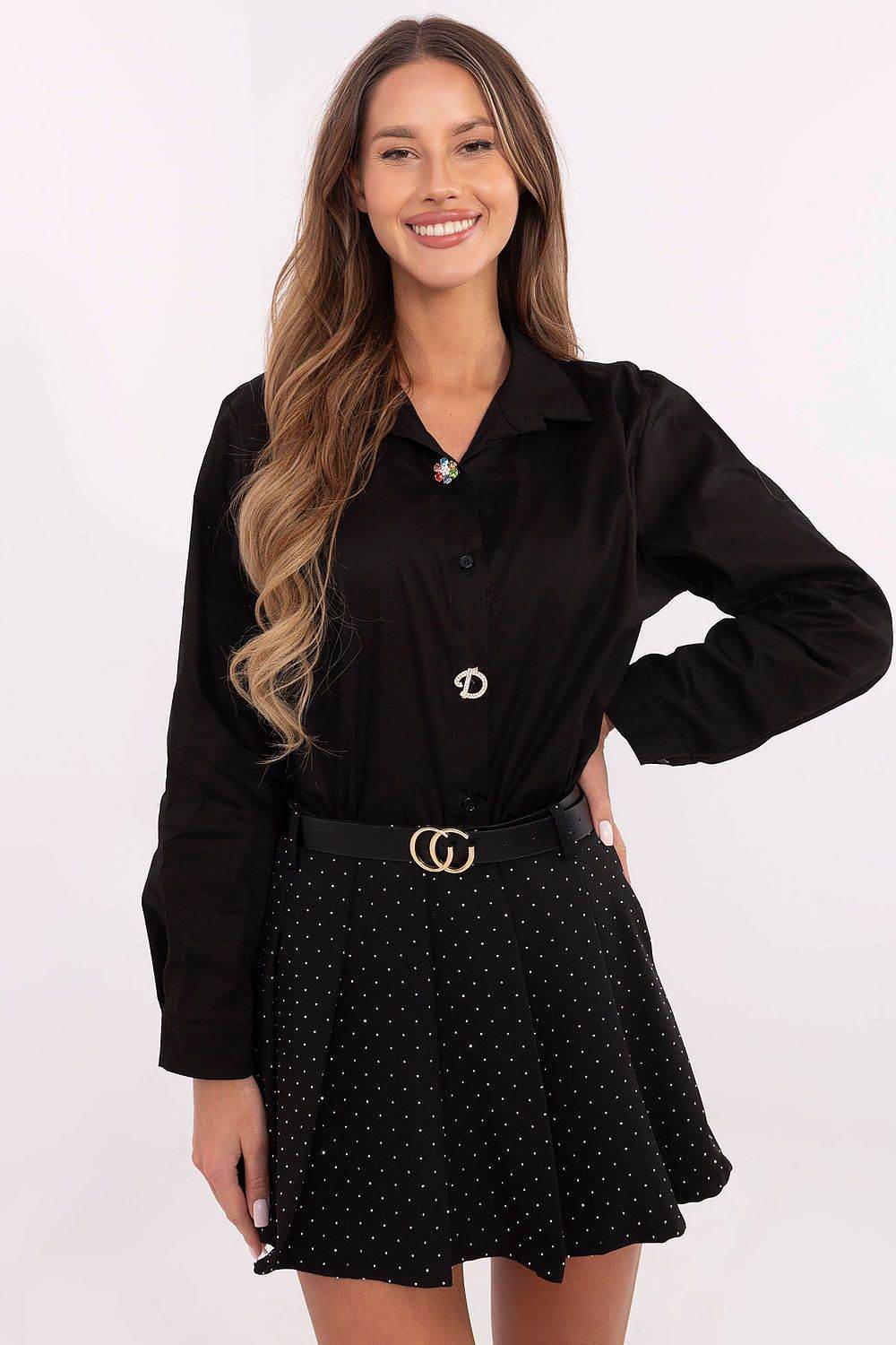 Elegant Women's Long Sleeve Shirt with Classic Cut and Comfortable Fit - INDIEZ COUTURE