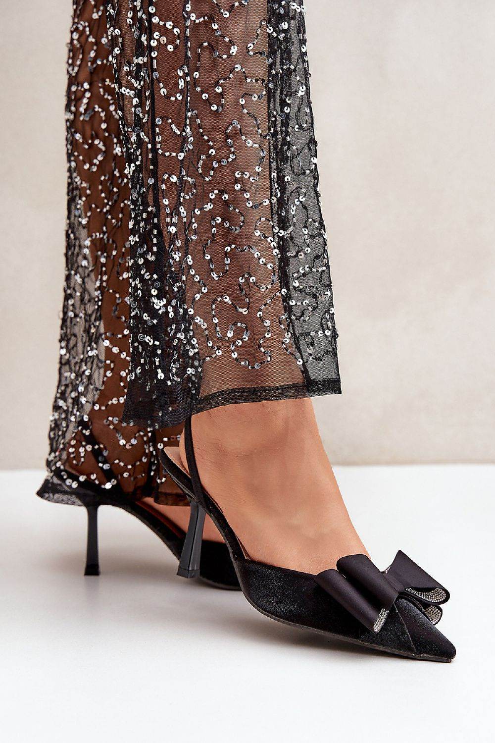 Elegant High Heels with Eye-Catching Bow Detail - INDIEZ COUTURE