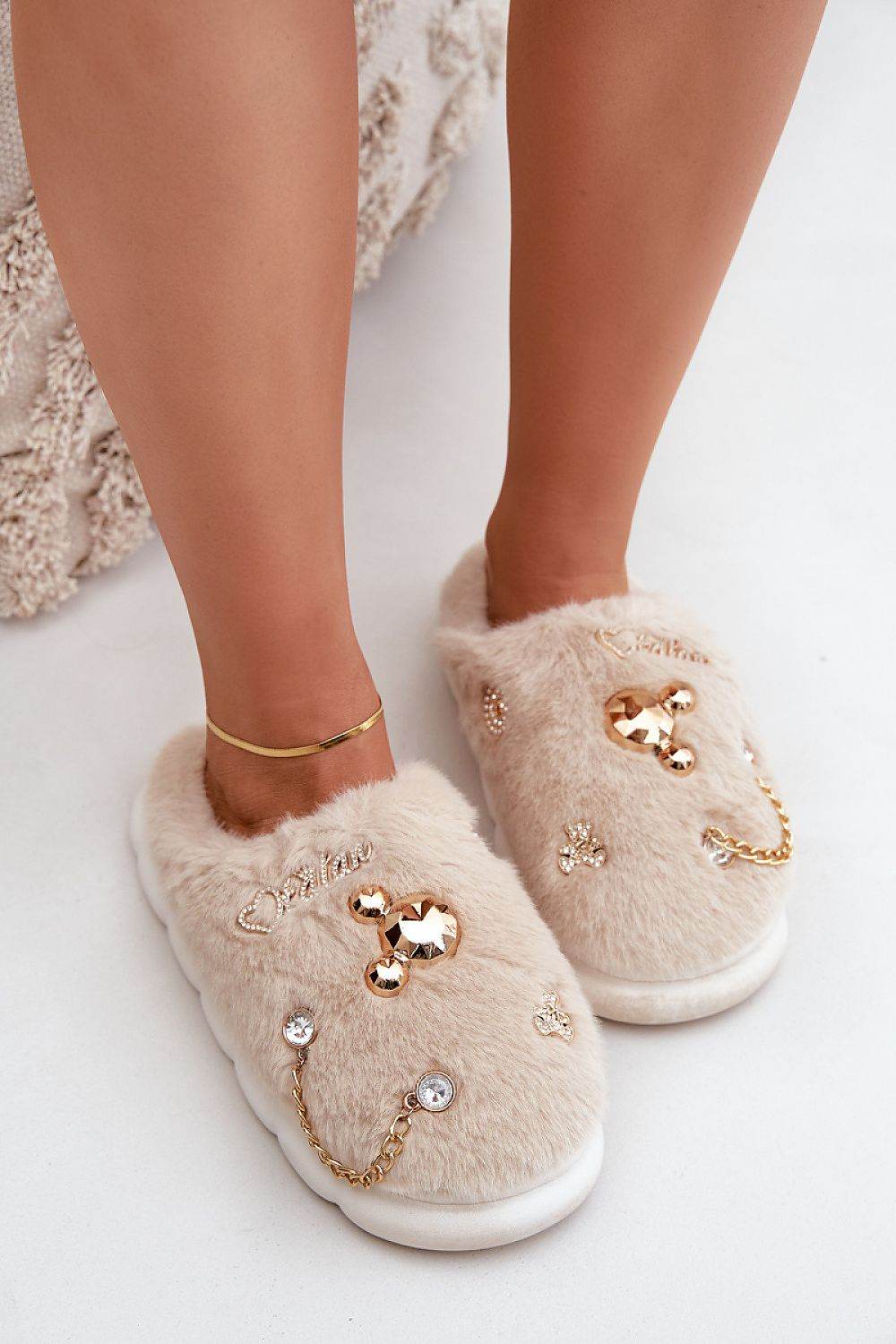 Stylish Women's Fur Slippers for Cold Days - INDIEZ COUTURE