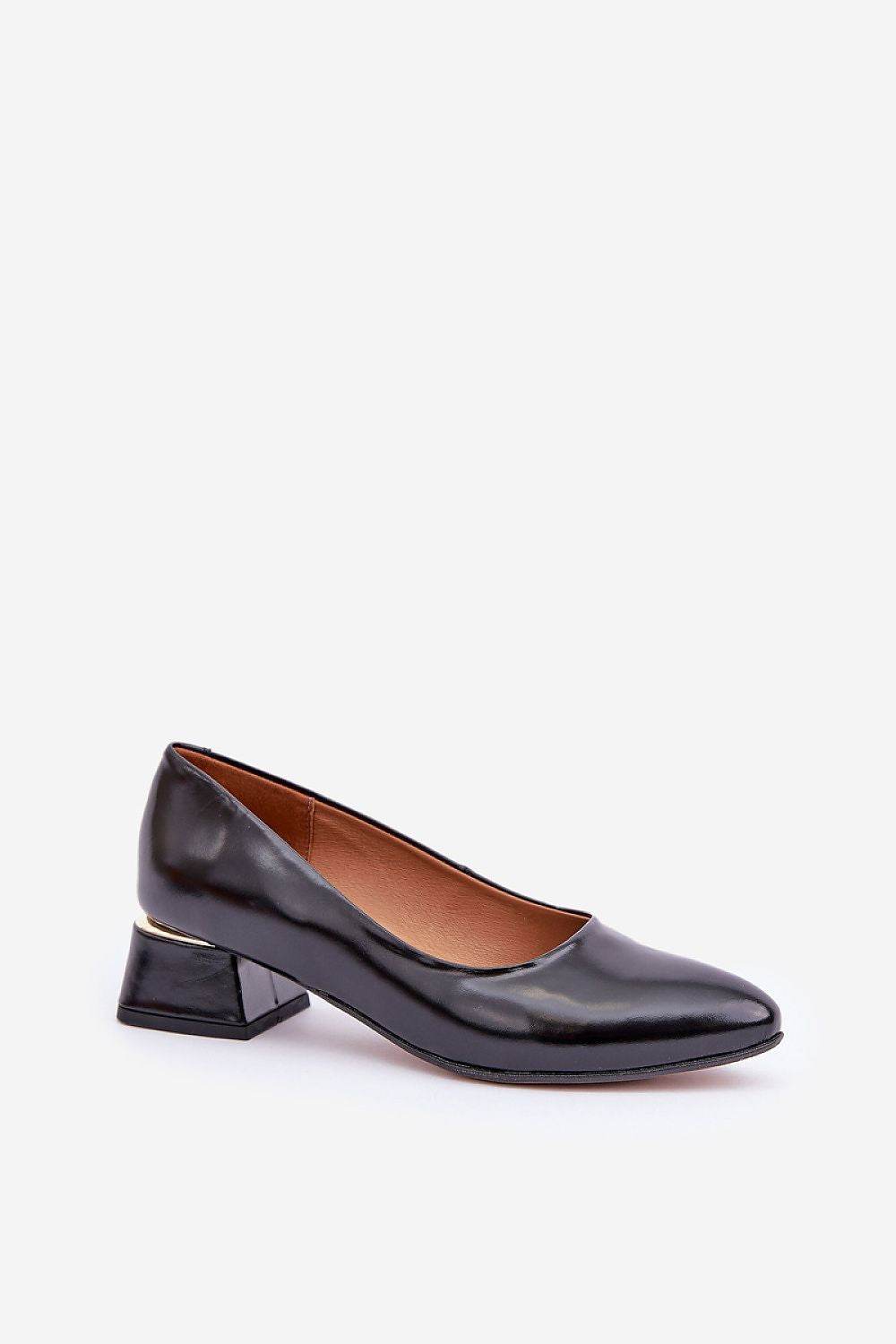 Elegant Leather Heel Pumps with Comfortable Insole - INDIEZ COUTURE