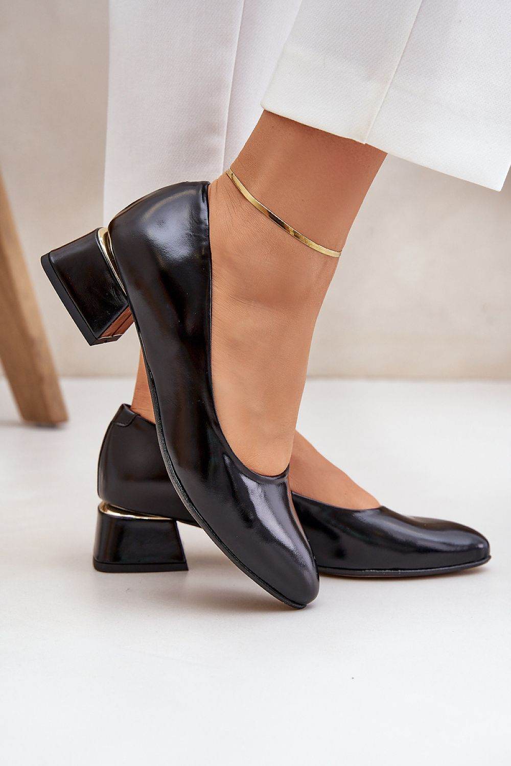 Elegant Leather Heel Pumps with Comfortable Insole - INDIEZ COUTURE