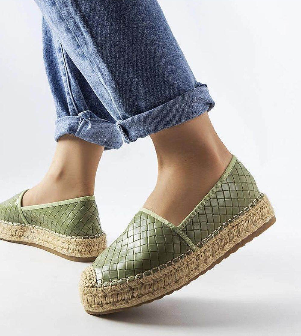 Brown Espadrille Solea with Embossing and Eco-Leather Design - INDIEZ COUTURE