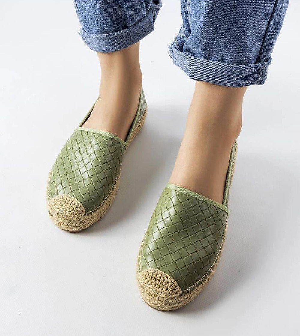 Brown Espadrille Solea with Embossing and Eco-Leather Design - INDIEZ COUTURE