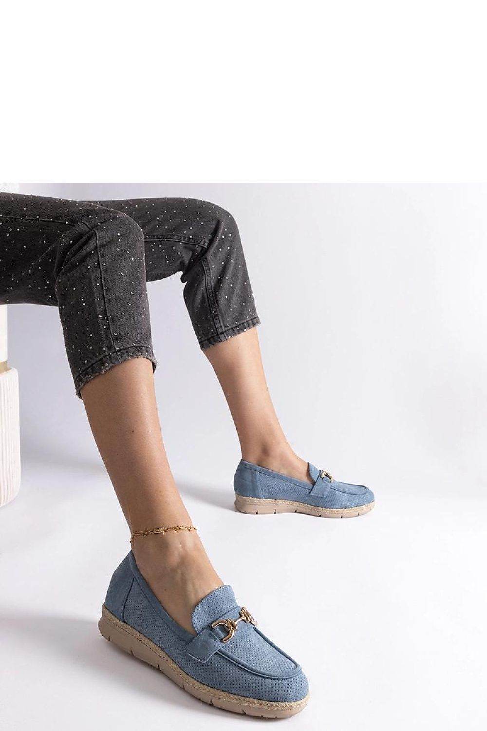 Blue Eco-Suede Women's Moccasins for Comfort - INDIEZ COUTURE