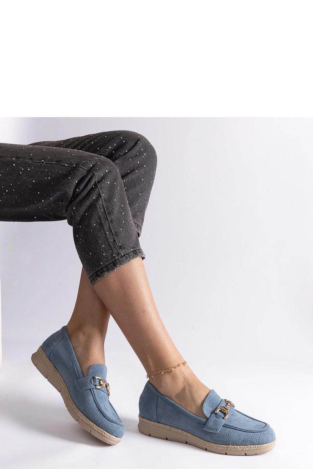 Blue Eco-Suede Women's Moccasins for Comfort - INDIEZ COUTURE