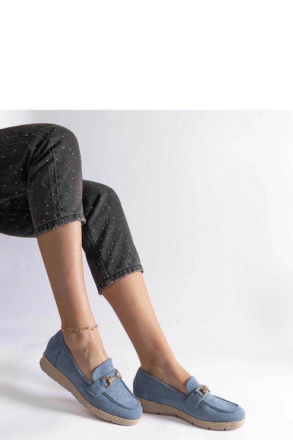Blue Eco-Suede Women's Moccasins for Comfort - INDIEZ COUTURE