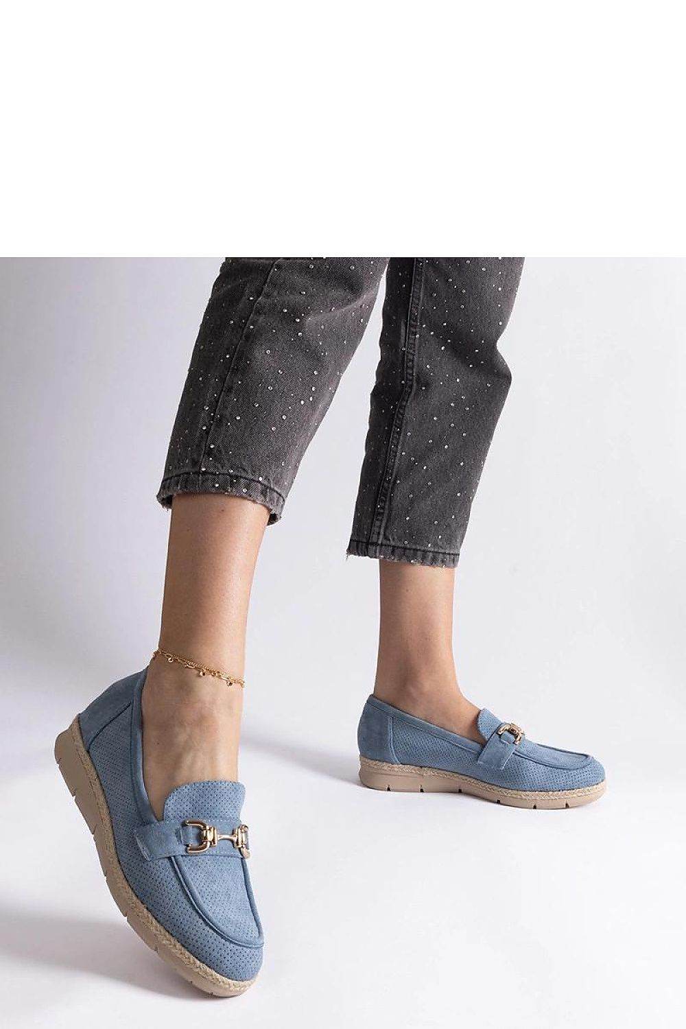 Blue Eco-Suede Women's Moccasins for Comfort - INDIEZ COUTURE