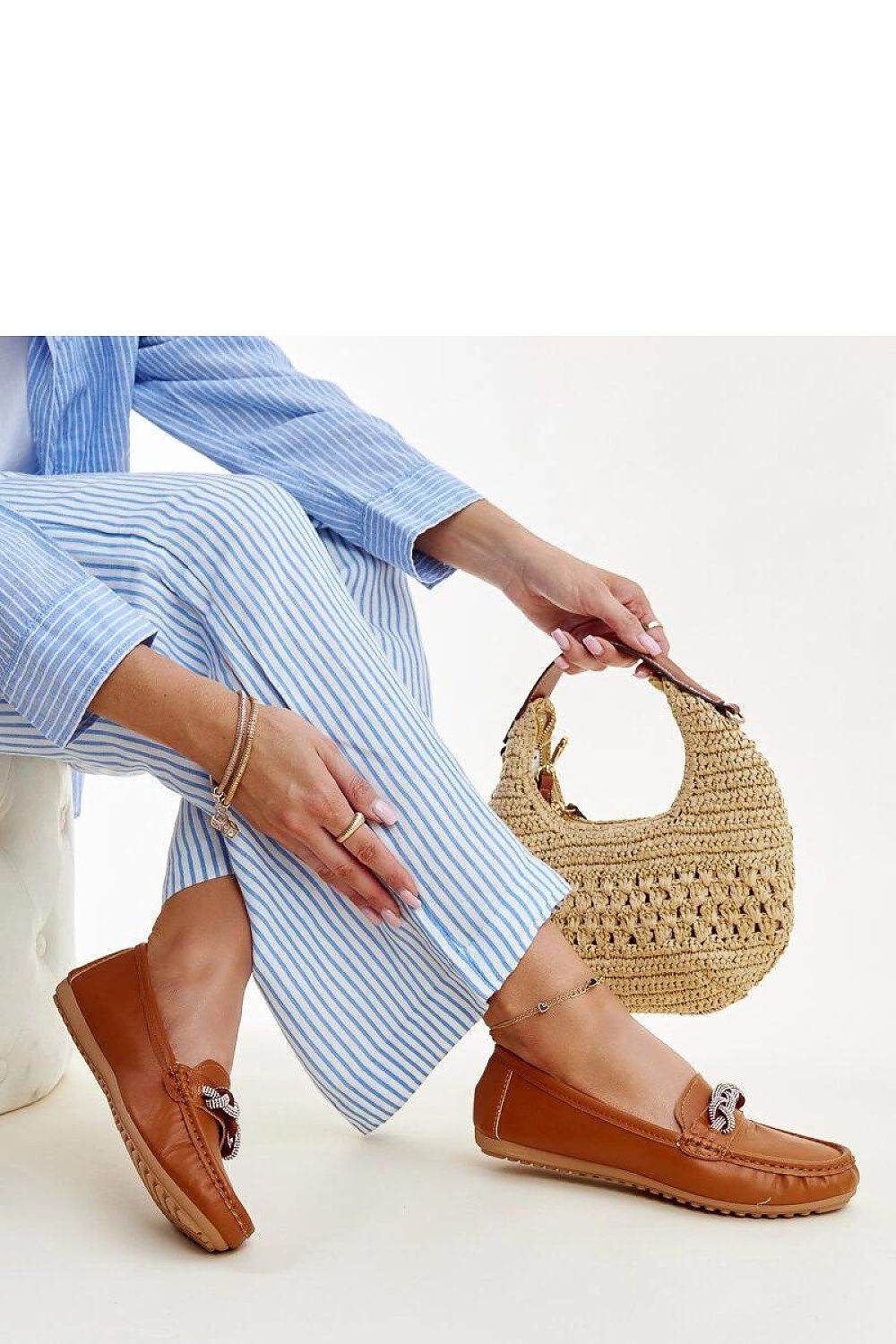 Brown Moccasins with Zircon Adornments for Style - INDIEZ COUTURE
